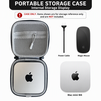 Étui rigide résistant aux chocs et aux rayures pour Apple Mac mini M5 Pro M6, pochette de rangement à double fermeture éclair