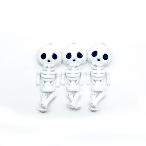 Porte-clés Crâne Articulé Imprimé en 3D OEM, en Plastique Écologique, Style Dessin Animé, Figurine d'Halloween, Cadeau Décoratif - Product Image 3