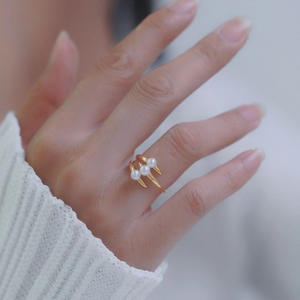 Anillo de Plata S925, Accesorio para DIY, Soporte para Anillos con Cuentas Redondas de 7-8mm, 10386 - Product Image 2