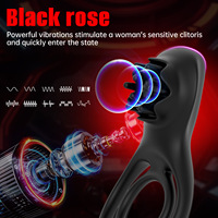 Silikon USB Elektrischer Ferngesteuerter Verschlussring Klemmen Silikon Sex Verzögerungs-Vibrations-Masturbator für Paare Sexualleben