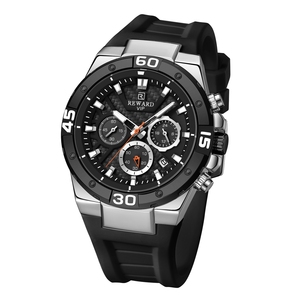 Montres sport à quartz REWARD pour hommes, logo personnalisé, chronographe en silicone, montres tendance pour adolescents, montres de luxe pour hommes - Product Image 4