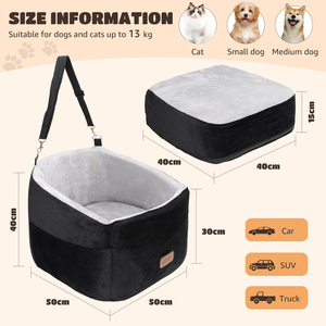 Nobleza seggiolino auto per cani di piccola taglia con spessi cuscino in cotone Oxford e tasche laterali per gatti - Product Image 2
