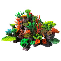 Coral Artificial Apilable de Resina PU, Arrecife de Coral Simulado, Decoración para Acuario, Adorno para Pecera, Set de Paisajismo