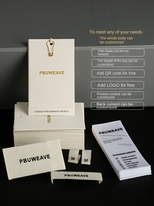 カスタム織り服ラベル長方形レーザーカット環境にやさしいポリエステル衣服アクセサリーフルセットデザイン - Product Image 4