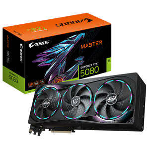 GIGABYTE AORUS GeForce RTX 5080 Master 16G GPU rüzgar kuvveti soğutma sistemi 256-bit GDDR7 GV-N <span class=keywords><strong>M</strong></span>-GD ekran kartı - Product Image 1