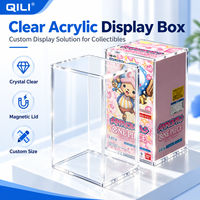 Boîte de présentation personnalisée en acrylique transparent 5 mm avec protection UV et anti-poussière pour collection de cartes à collectionner TCG Booster Box