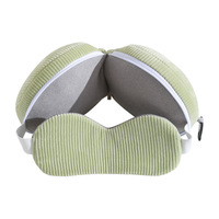 Accessoires de voyage multifonctionnels en gros, masque de sommeil, coussin de nuque 2 en 1, adapté pour la sieste, les voyages en avion