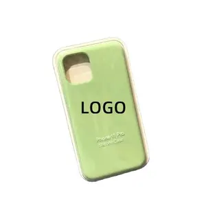 新款液体硅胶手机外壳，适用于iphone 11 7plus xs xr xs max，适用于iphone硅胶外壳定制标志