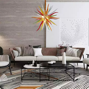 Lustre en verre moderne pour hall d'hôtel, villa, décoration personnalisée, grand projet, luxe, LED, 4100K, blanc neutre, CRI <span class=keywords><strong>50</strong></span> - Product Image 4