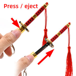 Llavero de espada de anime con funda desplegable de aleación de zinc, modelo Kitetsu III de 22 cm, estilo cosplay de Zoro, para cosplay, de Factory <span class=keywords><strong>Outlet</strong></span> - Product Image 5