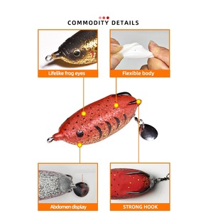 เหยื่อปลอมคุณภาพสูง8ซม. 22ก. เหยื่อปลอมไบโอนิคแบบนิ่มพร้อมช้อนหมุนเหยื่อตกปลาแบบลอยน้ำสำหรับปลา<span class=keywords><strong>ช่อน</strong></span> - Product Image 4