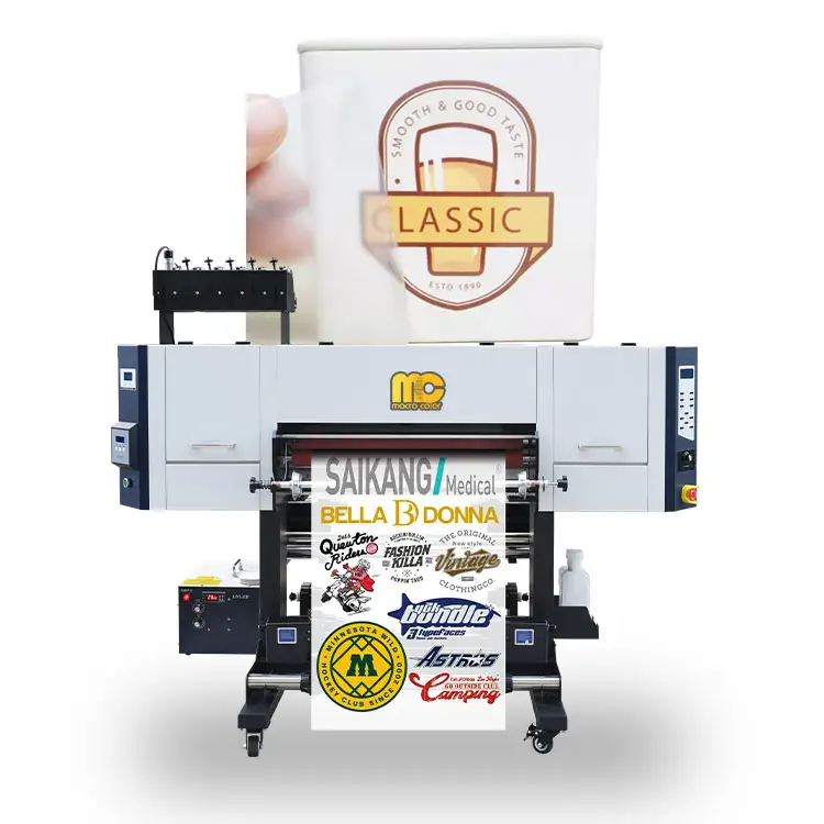 Haute qualité A3 70cm imprimante d'étiquettes jet d'encre ab film uv dtf machine d'impression d'autocollants plastifieur 2 en 1 machine