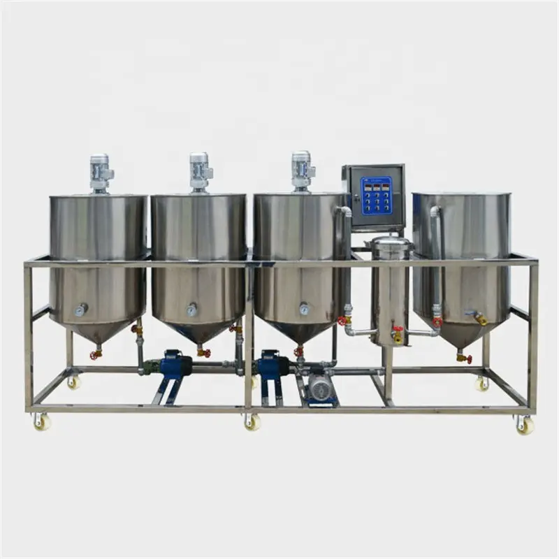 3 tone refinery oil machine small palm cooking oil refinery machine for groundnuts and soya