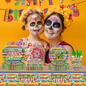 Huancai <strong>Mexican</strong> <strong>Party</strong> Table Cloth Fiesta Taco Cactus Plastic Tablecloth Disposable Table Cover for Cinco De Mayo <strong>Party</strong> <strong>Supplies</strong> - Product Image 5