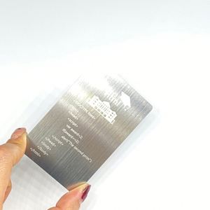 Nouveau produit : cartes de visite personnalisées en acier inoxydable pour clubs et hôtels - Product Image 1