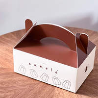 Boîte à gâteaux entremet à dessert minimaliste personnalisable pour transporter des cannelés chocolats au beurre de cacao boîte à gâteaux utilisée (10*10*10 pouces)