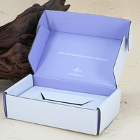 Boîtes d'expédition postales en papier ondulé recyclable avec logo pour petites entreprises, avec insert supplémentaire