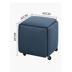 La combinación de las heces 5 en 1 apilable Plaza otomano con cojín de pie resto taburete tela asiento acolchado Rubik <span class=keywords><strong>cubo</strong></span> para sofá - Product Image 6