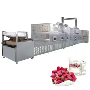 Tunnel Best Price Commercial Flower Food Fruit Vegetables Industrial Stainless Steel Microwave Tunnel Dryer Dehydrator Machine