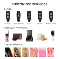 Fabricant OEM Nouvelle Conception Brevetée Brosses à Cheveux Démêlantes Évidées Anti-statiques Ventilées Brosse Démêlante à Palette