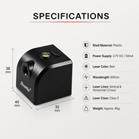 Niveau laser à faisceau rouge ZhonNa, rechargeable par USB, outils de mesure portables, support magnétique, visée de positionnement pour l'alignement intérieur et extérieur