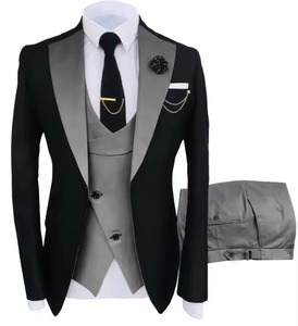 <span class=keywords><strong>Traje</strong></span> de negocios clásico de 3 piezas para hombre, venta al por mayor, los mejores vestidos formales para <span class=keywords><strong>novio</strong></span>, chaqueta, chaleco, pantalones y estilo frontal plisado con <span class=keywords><strong>corbata</strong></span> - Product Image 4