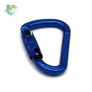 Mosquetón de aluminio dorado y negro con logotipo personalizado, 25kn, mosquetón de bloqueo giratorio para escalada en montaña/roca - Product Image 4