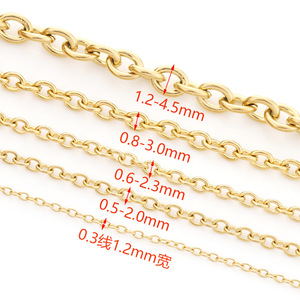 Stainless Steel Gold Plated <b>Cross</b> <b>Chain</b> For Bracelet Making H1590 - Product Image 3