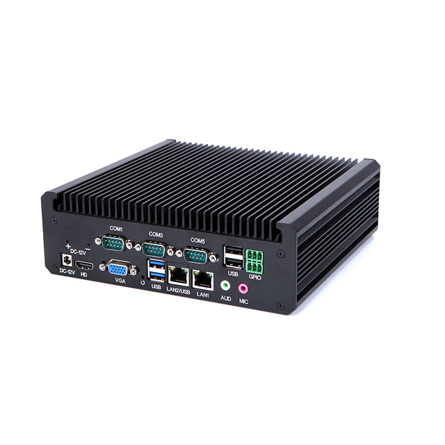 Fanless Industrial Mini Pc Intel Core I3 6006U 1215U Embed 2Intel I211AT GigaLAN 6COM Portable Mini Pc for Comperture Desktop