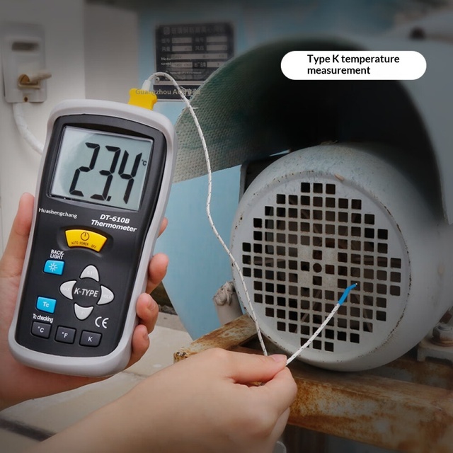Commercial Thermocouple Probe Contact Thermometer CEM DT-610B-612-613