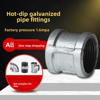 Collier de serrage incendie fonte malléable galvanisée, raccord hexagonal métrique/pouce DN15-DN100