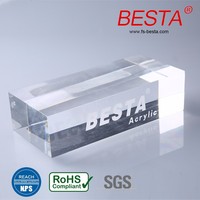 Feuille de plastique acrylique transparente de base avec service de découpe, haute transmission lumineuse, épaisseur personnalisée - Matériau de fabrication standard