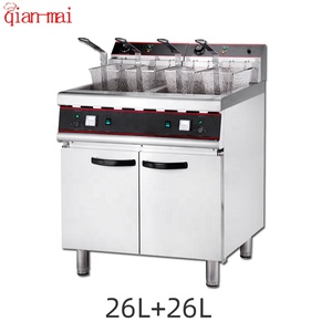 Friteuse électrique commerciale à 2 cuves et 4 paniers pour poulet <span class=keywords><strong>KFC</strong></span>, <span class=keywords><strong>poisson</strong></span>, beignets, pommes de terre, design vertical pour restaurants - Product Image 2
