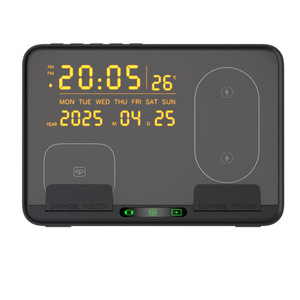 Produits Tendances 2026 Nouveautés Chargeur Sans Fil 6-en-1 15W à Charge Rapide avec Veilleuse, Affichage Température, Humidité et Réveil - Product Image 6