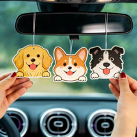 Offre Spéciale – Désodorisant de Voiture Personnalisé en Forme de Chien Mignon, Parfum Longue Durée, Purificateur d'Air Suspendu en Papier