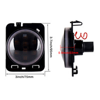 Feu de clignotant latéral T-BULL LED avec lentille fumée et Angel Eye pour Jeep Wrangler