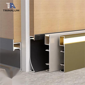 Plinthe lumineuse LED moderne en alliage d'aluminium, bande lumineuse pour carrelage, moulure décorative murale, durable, écologique, résistante à l'humidité - Product Image 1