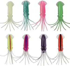 Soft Plastic Octopus Lures Tintenfisch rock Köder Glow in Dark Leuchtender Troll ing Angel köder für Salzwasser fischen