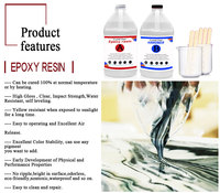 Résine époxy acrylique en gros, résine époxy transparente comme du cristal pour meubles, bois, table à manger