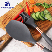 Ustensiles de cuisine en silicone, vaisselles résistant à la chaleur avec support en plastique, Gadgets de cuisine domestique