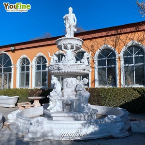 Grande <span class=keywords><strong>fontaine</strong></span> d'eau en marbre blanc naturel Poseidon pour l'extérieur - Product Image 5