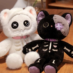Alta calidad estilo gótico Rock serie oscura gato peluche juguete al por mayor peluche súper suave Animal Crossing Halloween - Product Image 4