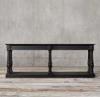 Table console de salon de style américain personnalisée Rhoohill, meubles vintage de style campagnard français, table d'entrée en chêne blanc