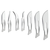 Ensemble d'instruments de dissection en acier inoxydable avec lame chirurgicale manuelle réutilisable et manche certifié CE pour autopsie