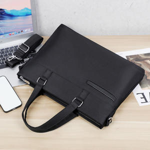 Yishan Herren Handtasche mit großer Kapazität Corporate Meeting Aktentasche Gedrucktes Logo Business Commuting Umhängetasche Wasserdichte Funktion - Product Image 3