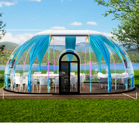 Le fond de videur de tente de ballon gonflable de maison de bulle moderne commerciale LED allume le videur gonflable de maison de bulle de matériel de PC