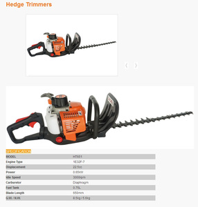 Professional 0.65kw 23CC 650mm Gasoline Dual Scissor <b>Hedge</b> Leaf <b>Trimmer</b> <b>Small</b> Lightweight HT651 TUV CE Certified High Industrial - Product Image 5