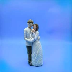 Creative New American Style Hand-painted Angel Ornament Statue Eco-Friendly Resin Craft Irregular <strong>Happy</strong> Wedding Family Decor - Product Image 6