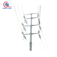 Transmission tubulaire en acier de Monopoles galvanisée par épaisseur élevée en métal électrique de la tension 5mm Polonais pour le projet de ligne électrique
