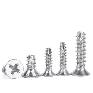 304 Stainless Steel Phillips Countersunk Self Tapping Screws Metric Grade A For Metal Construction Industry - Product Image 1